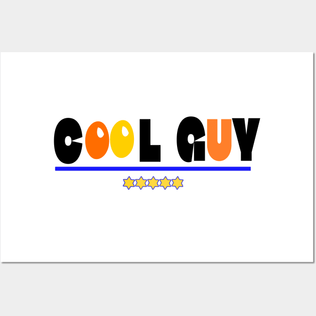 Cool Guy Gold Stars Wall Art by fantastic-designs